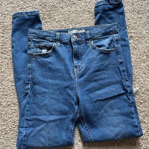 Topshop Women's Blue Skinny Jeans